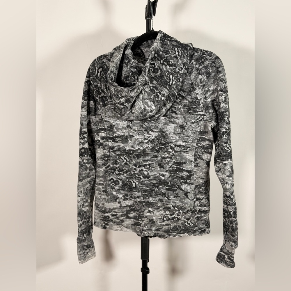 NWOT Lululemon Scuba Hoodie *Light Cotton Fleece Masked Lace Starlight Black - Picture 6 of 8